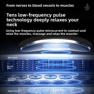 Cross-border Multifunctional Neck Protector Hot Compress Massager EMS Microcurrent <b>Vibration</b> Massage Explosions Finger-like - Product Image 4