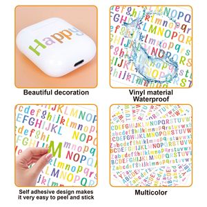 สติกเกอร์ตัว<span class=keywords><strong>อักษร</strong></span>สีสันสดใสไวนิลแบบติดเองขนาดเล็กสติกเกอร์ตัวอักษรไวนิลกล่องจดหมายป้ายตัวเลขงานฝีมือ DIY - Product Image 3