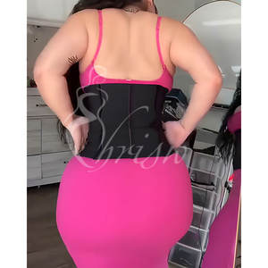 Crochet oeil Super forte Compression taille taille formateur corps Shaper réglable ventre ventre contrôle arrachez-<span class=keywords><strong>moi</strong></span> enveloppement bandes extensibles - Product Image 4