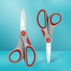 Children Scissors Stainless Steel Straight Head Reddish Gray Home Use Office Cutting Tools Bulk Size - Product Image 1