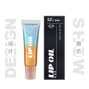 Organic Shimmering <b>Lip</b> Gloss Gel Dual Color Rainbow Glitter Unisex Makeup 10ml - Product Image 5