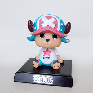 Statuetta 3D di <span class=keywords><strong>One</strong></span> <span class=keywords><strong>Piece</strong></span> con Testa Oscillante, Modellino in PVC di Luffy, Roronoa Tony, Chopper, Ornamento per Interni Auto, Giocattolo - Product Image 3
