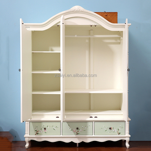 <span class=keywords><strong>Armario</strong></span> de madera para dormitorio de Casa Vintage de lujo ligero fácil de abrir la puerta con <span class=keywords><strong>armario</strong></span> de almacenamiento de cajón - Product Image 4