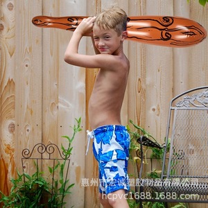 Bate de béisbol inflable de 35 pulgadas, bate de béisbol inflable marrón, bate de hombre cavernícola. - Product Image 1