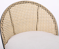 Milieu du siècle moderne 26 \ "tabourets de bar pivotants à hauteur de comptoir chaises de bar blanches pieds en métal en rotin rembourrés barres en tissu Boucle