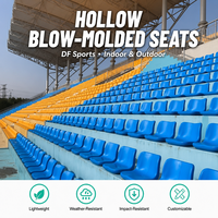 Sièges de stade en plastique PP DF Sports personnalisables pour gymnases extérieurs et sièges publics, avec technologie Vacuum Blow