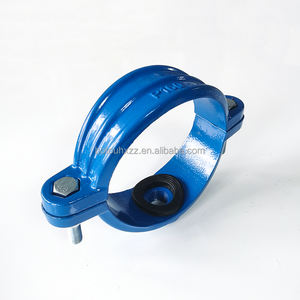 Collier <span class=keywords><strong>de</strong></span> serrage en fonte ductile haute pression pour tuyau en <span class=keywords><strong>PVC</strong></span> 110 mm, revêtement en résine époxy, garantie 3 ans - Product Image 1