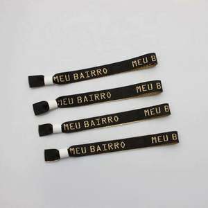 Pulsera de tela de poliéster con logo tejido, ecológica, personalizada de fábrica OEM, elegante, de lujo, a la moda, deportiva, con dije de moneda, para negocios - Product Image 3