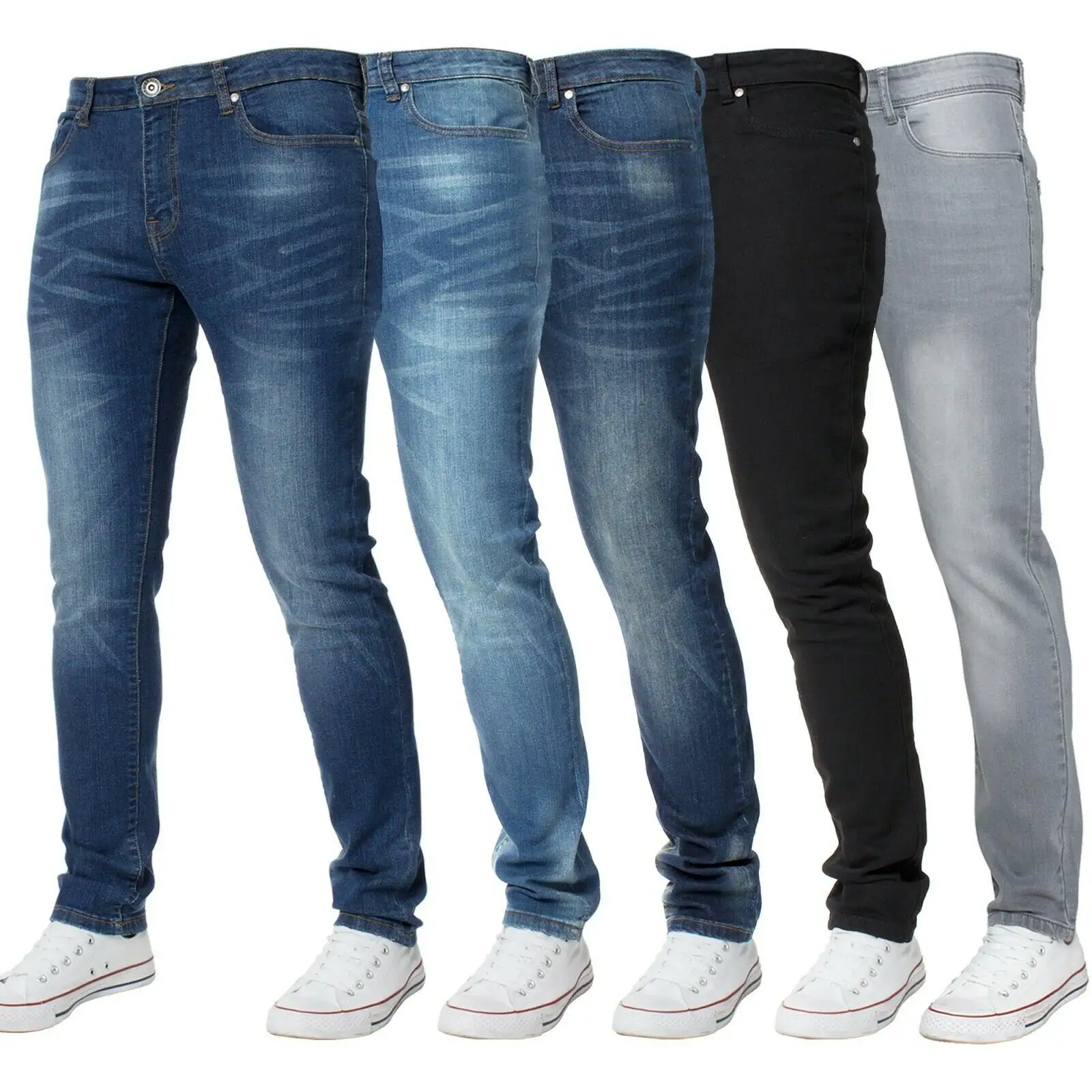 Nuovo Design pantaloni di buona qualità per uomo personalizzato Skinny usato Denim Cargo Designer plus size blue Jeans uomo