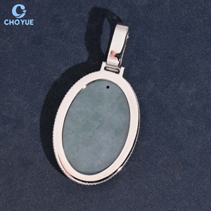 Colgante Religioso de Moissanita Estilo Hip Hop, Plata 925 Bañada en Rodio, Corte Brillante Redondo, Engaste de Garra, Amuleto de Joyería Cristiana CHOYUE - Product Image 5