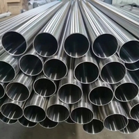 Tube rond sans soudure en acier inoxydable de qualité marine 316, poli miroir, pour quincaillerie de bateaux et yachts