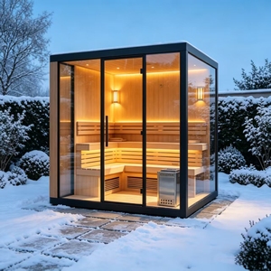 Sauna in Cedro Rosso con una Piacevole Fragranza che Calma i <span class=keywords><strong>Nervi</strong></span> e Favorisce il Sonno e la Tranquillità Mentale - Product Image 4