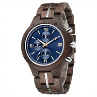 Jam Tangan Mewah Gaya Klasik Unisex dengan Gerakan Kayu Klasik, Quartz Analog, Diameter 44mm, Dial Kaca, dan Desain Menawan.