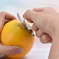 Ouvre-agrumes manuel de haute qualité, écologique, en acier inoxydable, outil pour fruits et légumes, pour citron, orange, éplucheur à doigt