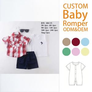 Ensemble de vêtements d'été unisexe pour tout-petits, 6 pièces, chemise à manches courtes à motif de dessin animé + <span class=keywords><strong>gilet</strong></span> + short + lunettes de soleil (coton polyester, tailles 3-24) - Product Image 1