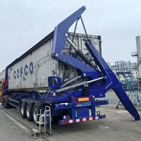 Semi-remorque chargeuse latérale de conteneurs avec capacité de levage de 37 tonnes, fonction complète de levage, chargement et transport de conteneurs