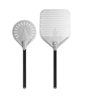 Pelle à pizza en aluminium perforée de 12 pouces – Essentielle pour la cuisson en extérieur, pelle à pizza Pala pour une placement équilibré