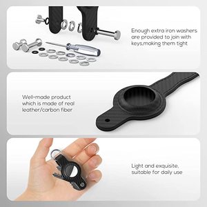 Étui en cuir pour porte-étiquette d'air, étui de protection pour traceur d'étiquette d'air avec organisateur de porte-clés avec tournevis - Product Image 5