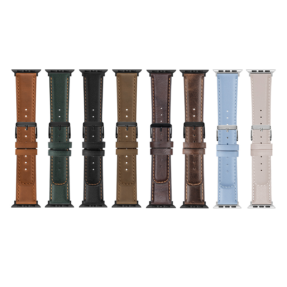 RYB Premium Genuine Leather Watch Strap Breathable, Fashionable & Luxurious for Apple Watch