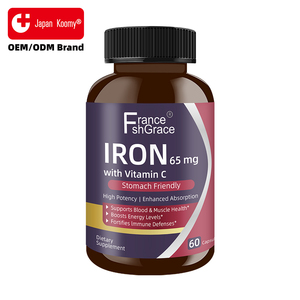 Suplemento de Hierro Shecome de Marca Privada 65 mg con Vitamina C para Apoyar la Salud del Corazón, el Cerebro y la Inmunidad, 60 Cápsulas de Hierro - Product Image 1