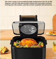 Friteuse à air électrique grande capacité 12L HY, saine, sans huile, multifonction, intelligente, pour la maison