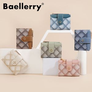 กระเป๋าสตางค์สั้นผู้หญิง Baellerry ลายเพชรสีชมพู กระเป๋าใส่เหรียญแบบซิปบางเฉียบ ใช้ได้ทุกวัน - Product Image 4