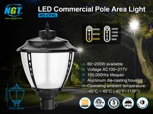 ไฟสนามอลูมิเนียม LED รุ่นใหม่ 150LM/W สำหรับภายนอกอาคาร เหมาะสำหรับสวน บ้านพักตากอากาศ สนามหญ้า ได้รับมาตรฐาน ETL ปรับค่า CCT ได้ - Product Image 2