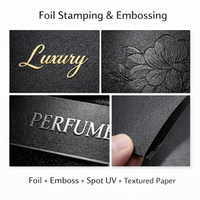 Boîte de parfum personnalisée imprimée, carton pliable, logo en relief, UV spot pour marque de luxe, logo personnalisé en gros