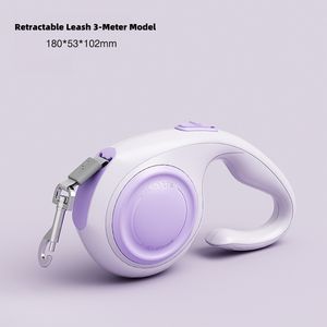 Luxus Custom Nylon Cord Hunde leine 3M Semi-Auto Retract able Adjusta ble Safety Lock Schnell verschluss Modern Western Ribbon für Hunde - Product Image 1