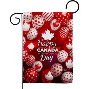 Custom 12x18 inches Canada Day 1St of July Maple Leaf Garden Flag for Yard Outdoor Lawn Decorative