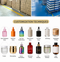 Flacon de parfum en verre gaufré de 30 ml avec pulvérisateur en aluminium pour échantillon de voyage, emballage cosmétique vide, OEM