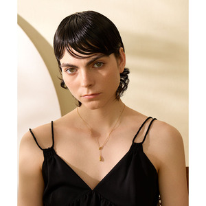 JINYOU 102 Water Drop Fashion Cast collana con ciondolo Color <span class=keywords><strong>oro</strong></span> Trendy gioielli in acciaio inossidabile <span class=keywords><strong>Collier</strong></span> impermeabile per le donne Charm - Product Image 4