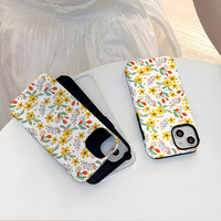 Wildflower casing ponsel cangkang keras motif bunga, casing musim panas untuk iPhone 15 Pro Max & 11-16 Pro Max 14 Plus desain imut untuk anak perempuan