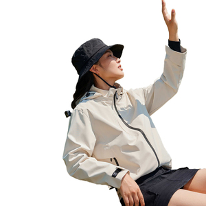 Veste de <span class=keywords><strong>pluie</strong></span> imperméable légère avec capuche <span class=keywords><strong>coupe</strong></span>-<span class=keywords><strong>vent</strong></span> de randonnée pour femmes, couleur LOGO OEM - Product Image 2
