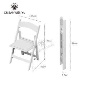 Chaises pliantes de jardin pour événements best-seller qualité supérieure bon marché en plastique blanc résine mariage extérieur événement wimbledon salle à manger pour événements - Product Image 5