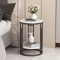 Table basse moderne ronde ou rectangulaire avec cadre doré, style nordique, luxe léger, pour salon