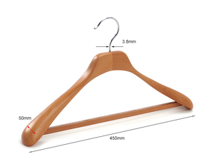 Premium Matt Cherry Color Custom Brand Garment Luxury <strong>Wooden</strong> <strong>Clothes</strong> <strong>Hangers</strong> for Cloth - Product Image 4