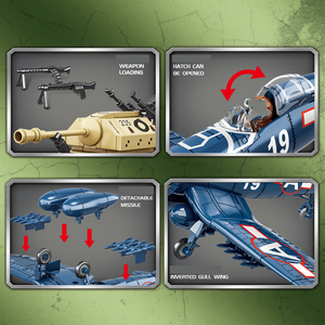 Ensembles de construction de blocs militaires pour enfants SWAT <span class=keywords><strong>assaut</strong></span> Jet avion <span class=keywords><strong>char</strong></span> de chasse avion hélicoptère véhicule jouets modèle en plastique <span class=keywords><strong>jouet</strong></span> - Product Image 6