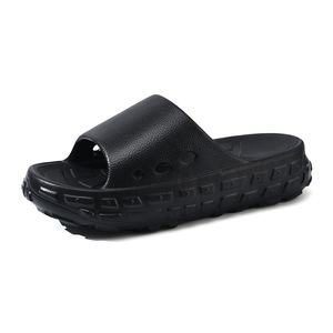 Women's Platform <b>Slides</b> Open Toe EVA Sole Anti Slip Breathable Height Increasing Beach Sandals Off White - Product Image 5
