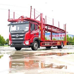 Remolque de camión de reparto de coche plano de doble cubierta Dongfeng, camión de transporte de 6 <span class=keywords><strong>coches</strong></span>, camión de transporte automático a la venta - Product Image 3