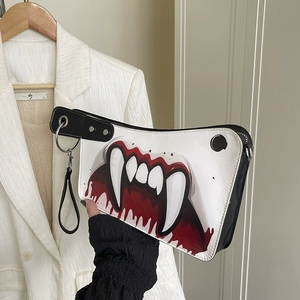 Sac à bandoulière en forme de couteau pour femme, tendance et original, imprimé rouge sang, sac messager pour Halloween, fête, festival - Product Image 4