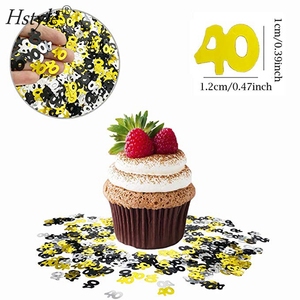 Kit de Décorations pour 40e <span class=keywords><strong>Anniversaire</strong></span> pour Hommes Femmes <span class=keywords><strong>40</strong></span> <span class=keywords><strong>Ans</strong></span> Fête Noir Or Joyeux <span class=keywords><strong>Anniversaire</strong></span> Bannière Suspendue Spirales Ballons SET0611 - Product Image 5