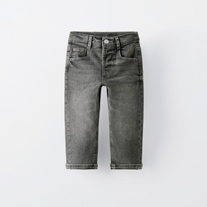 2025 haut de gamme gris taille haute garçons jean ample et confortable Denim pantalon enfants décontracté Style droit respirant conception - Product Image 2