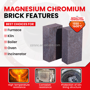 طوب مغنسيوم-كروم حراري طوب مغنسيت كروم لصهر فرن وفرن زجاجي - Product Image 3