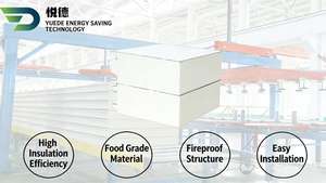 Chambre froide métallique économique avec panneaux sandwich PUR/PIR |   Mur et <span class=keywords><strong>toit</strong></span> insonorisés |   Panneaux <span class=keywords><strong>de</strong></span> construction pour hôtels et bâtiments |   Feu/Eau - Product Image 2