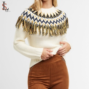 Pulls à franges de Noël pour femmes de haute qualité avec logo personnalisé, pulls en tricot pour femmes pour l'hiver - Product Image 1