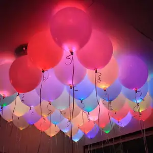 Lampu Balon LED Bulat Sangat Terang, Aksesori DIY Balon Ulang Tahun Natal Pesta Rumah Senter Kertas