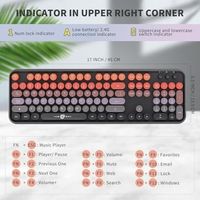 OEM ODM Wireless Keyboard and Mouse Combo Full Size 104 Keys 24 GHz Round Keycap Colorful Set with USB Receiver Plug and Play