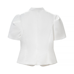 PB&ZA Blusas de <span class=keywords><strong>Moda</strong></span> para Mujer, Verano 2026, Blusas Casuales de Manga Corta con Cuello Alto, Camisas Sólidas para Mujer, Blusas Chic - Product Image 4