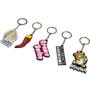 Diseño 2024 Nuevo Llavero Personalizado OEM con Forma de Letra en 2D, Llavero de Plástico PVC con Logotipo de Goma, Llavero de Silicona - Product Image 1